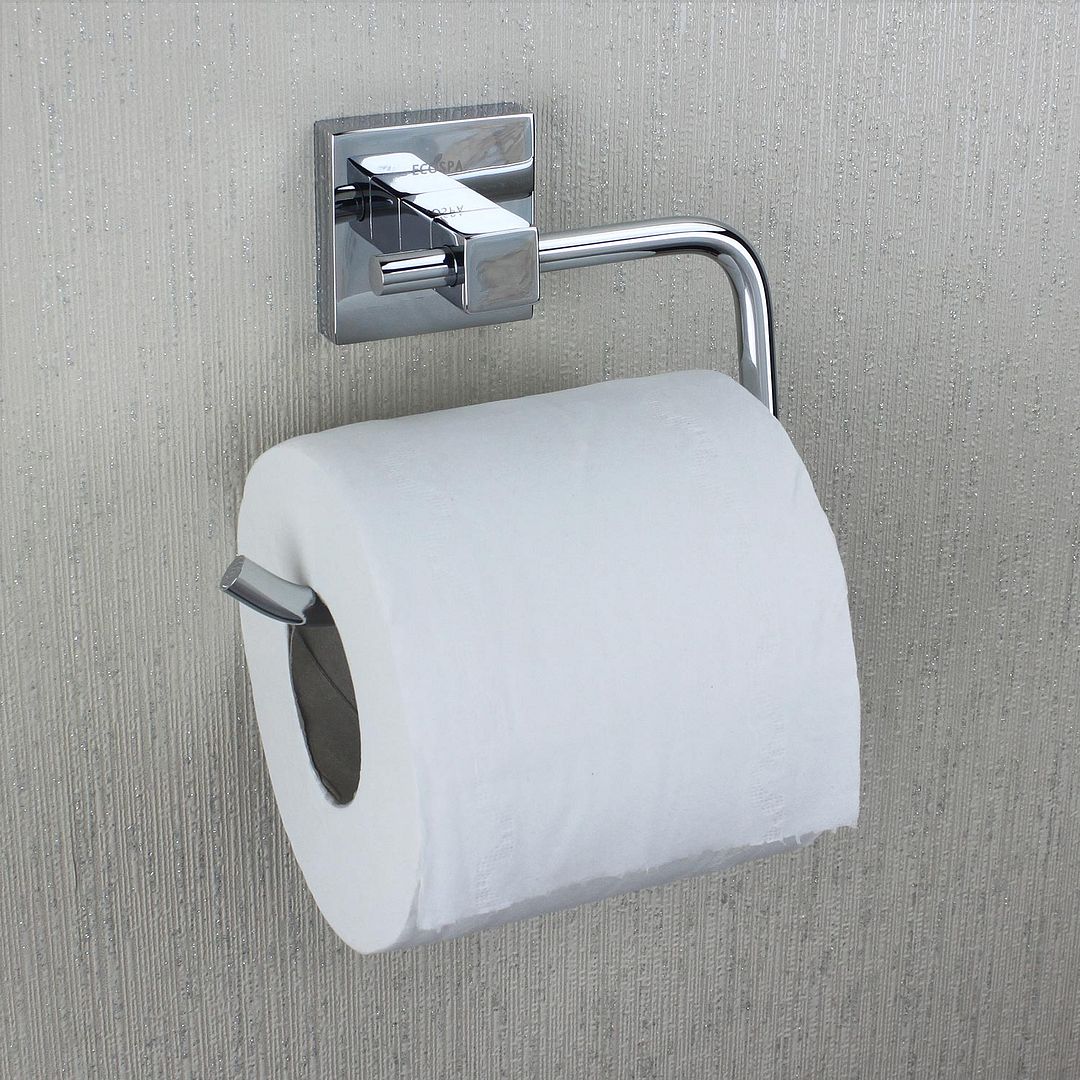 ECOSPA Toilet Roll Holder & Towel Ring Bathroom WC Accessories Set in